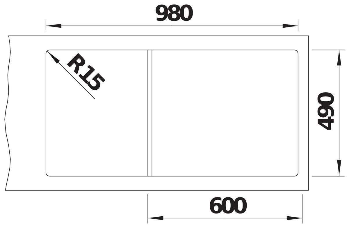 Blanco Etagon XL 6S Silgranit – découpe