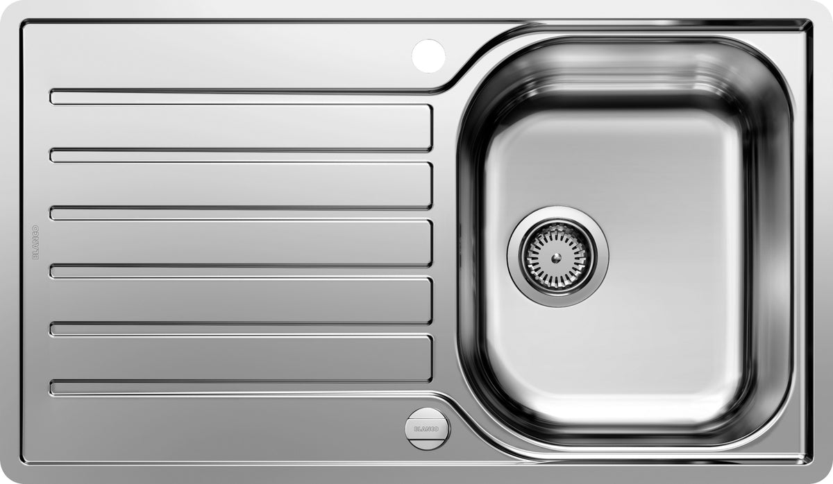 Évier Blanco Lantos 45 S-IF Salto, inox brossé avec égouttoir