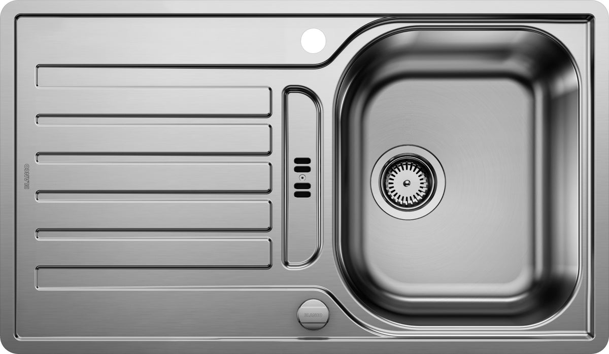 Évier Blanco Lantos 45 S-IF, inox brossé avec égouttoir