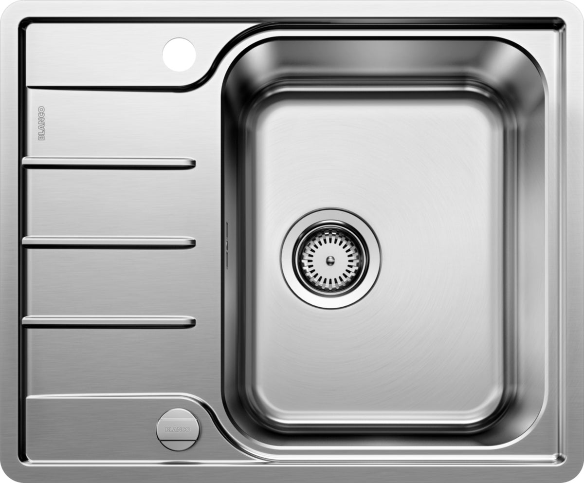 Évier Blanco Lemis 45 S-IF Mini, inox brossé, version vidage automatique