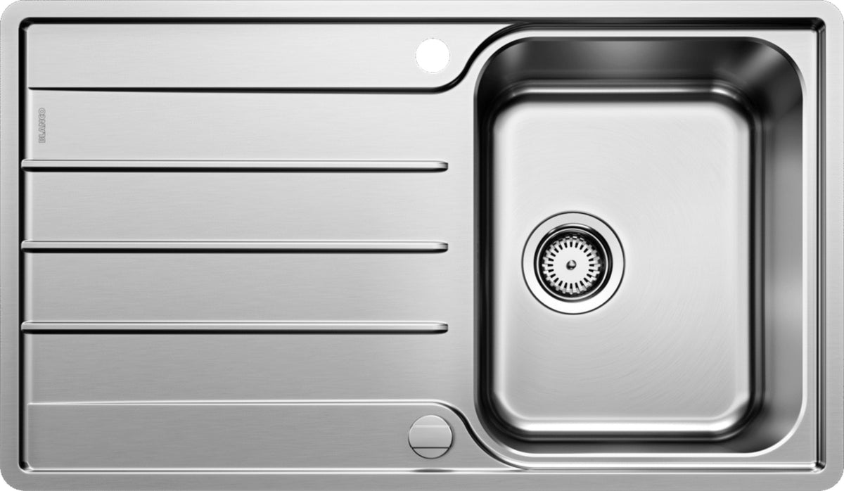 Évier Blanco Lemis 45 S-IF, inox brossé, version vidage automatique