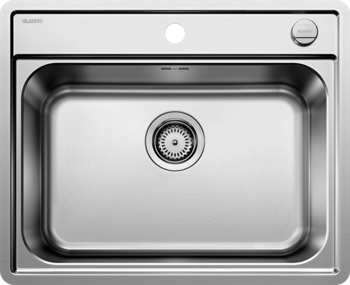 Évier Blanco Lemis 6-IF, inox brossé, version vidage automatique