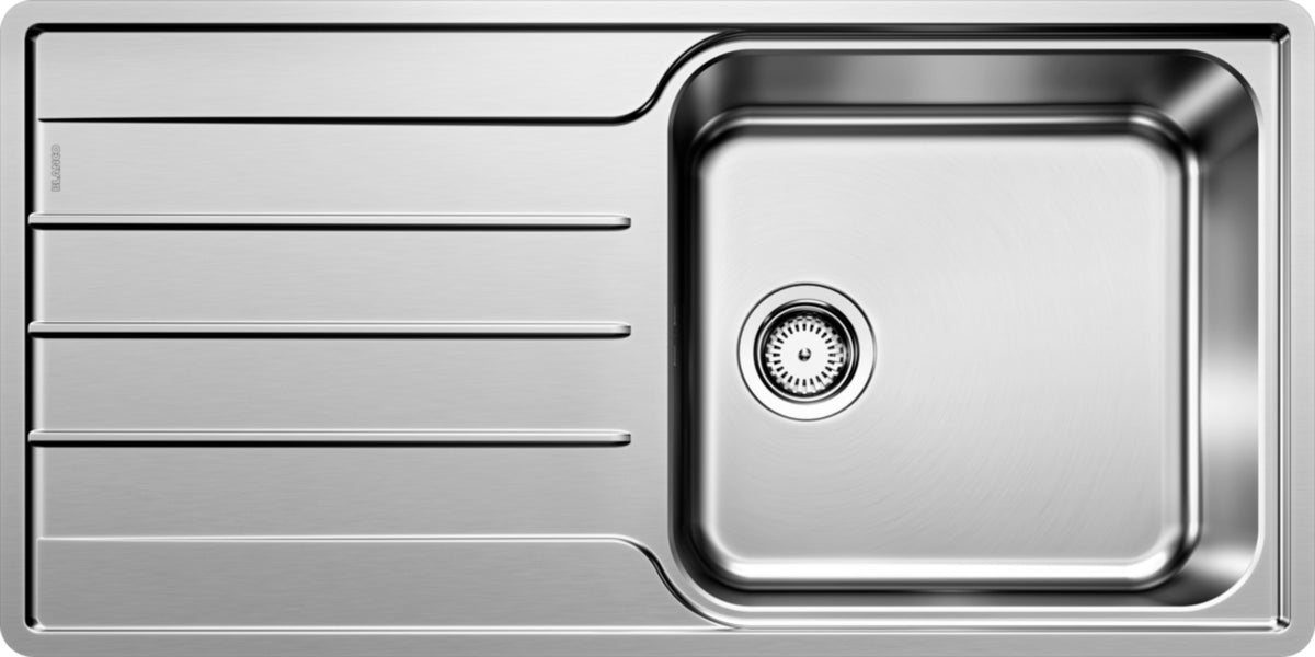 Évier Blanco Lemis XL 6 S-IF, inox brossé, version vidage manuel