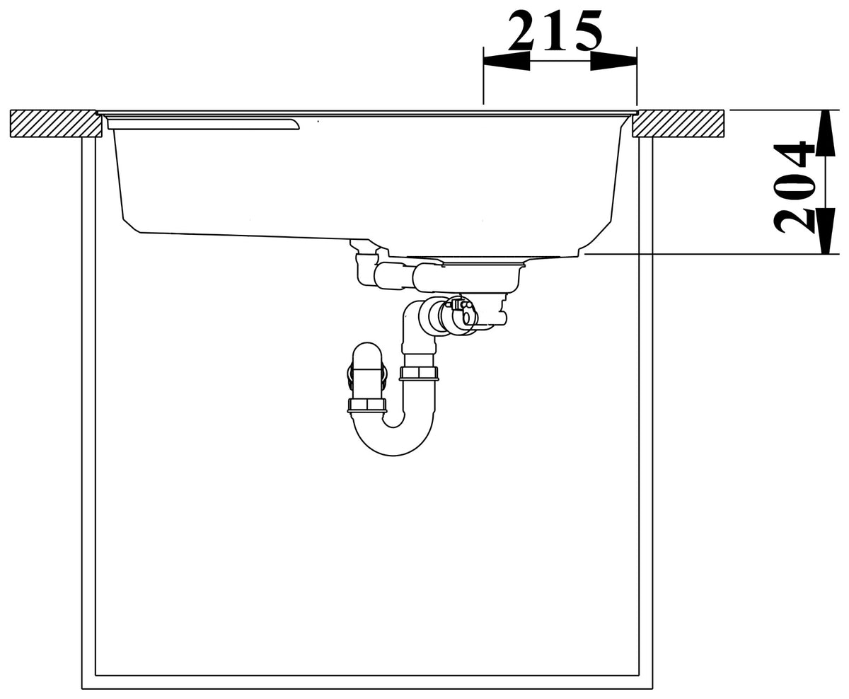 Blanco Oovalon 700-IF Velgranit – coupe de face