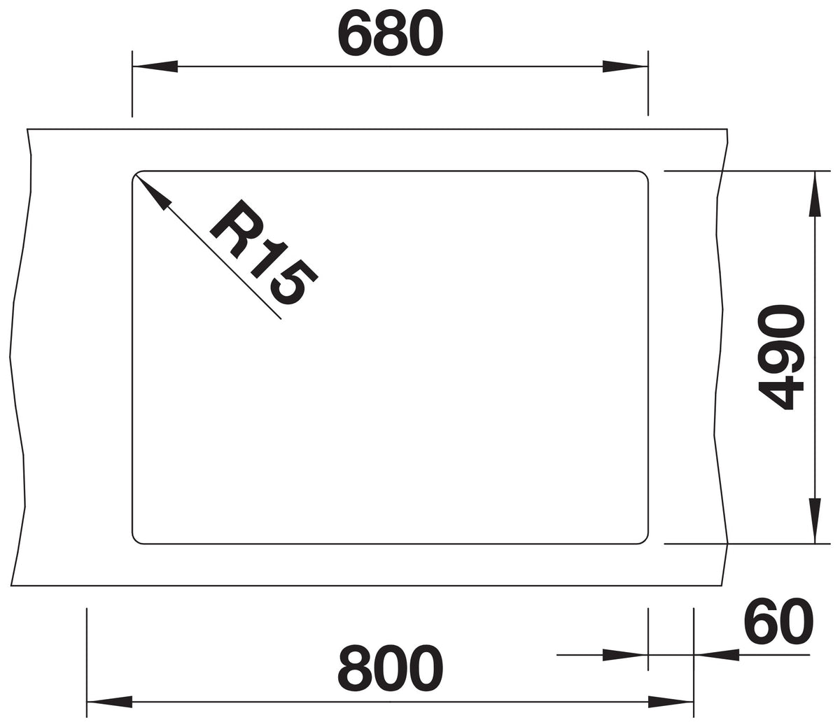 Blanco Pleon 8 Silgranit – découpe