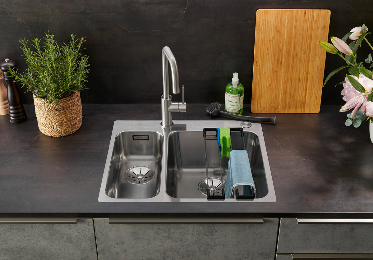 Cuve Blanco Solis inox en situation dans une cuisine