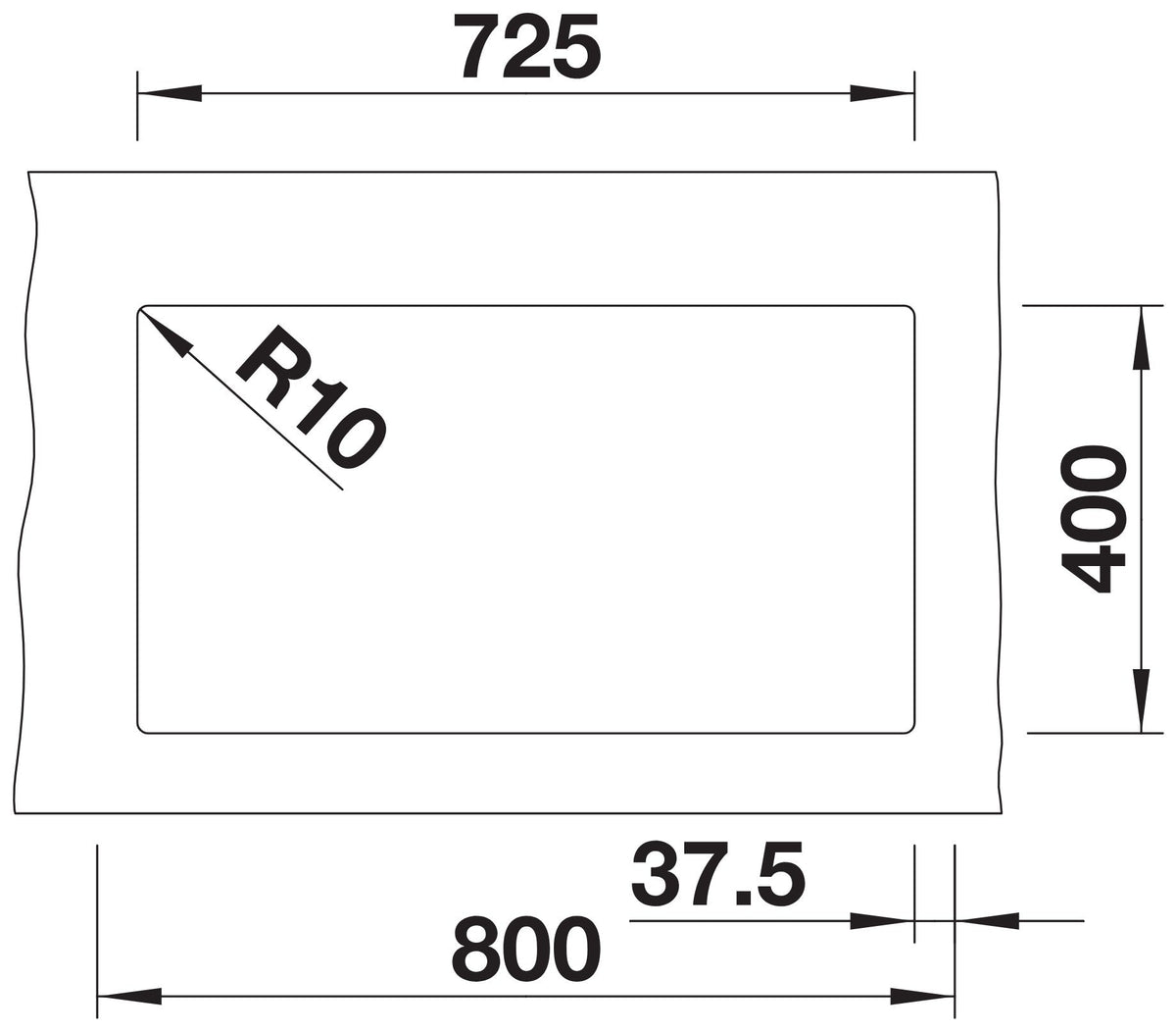 Blanco Subline 350/350-U Silgranit sans vidage – découpe