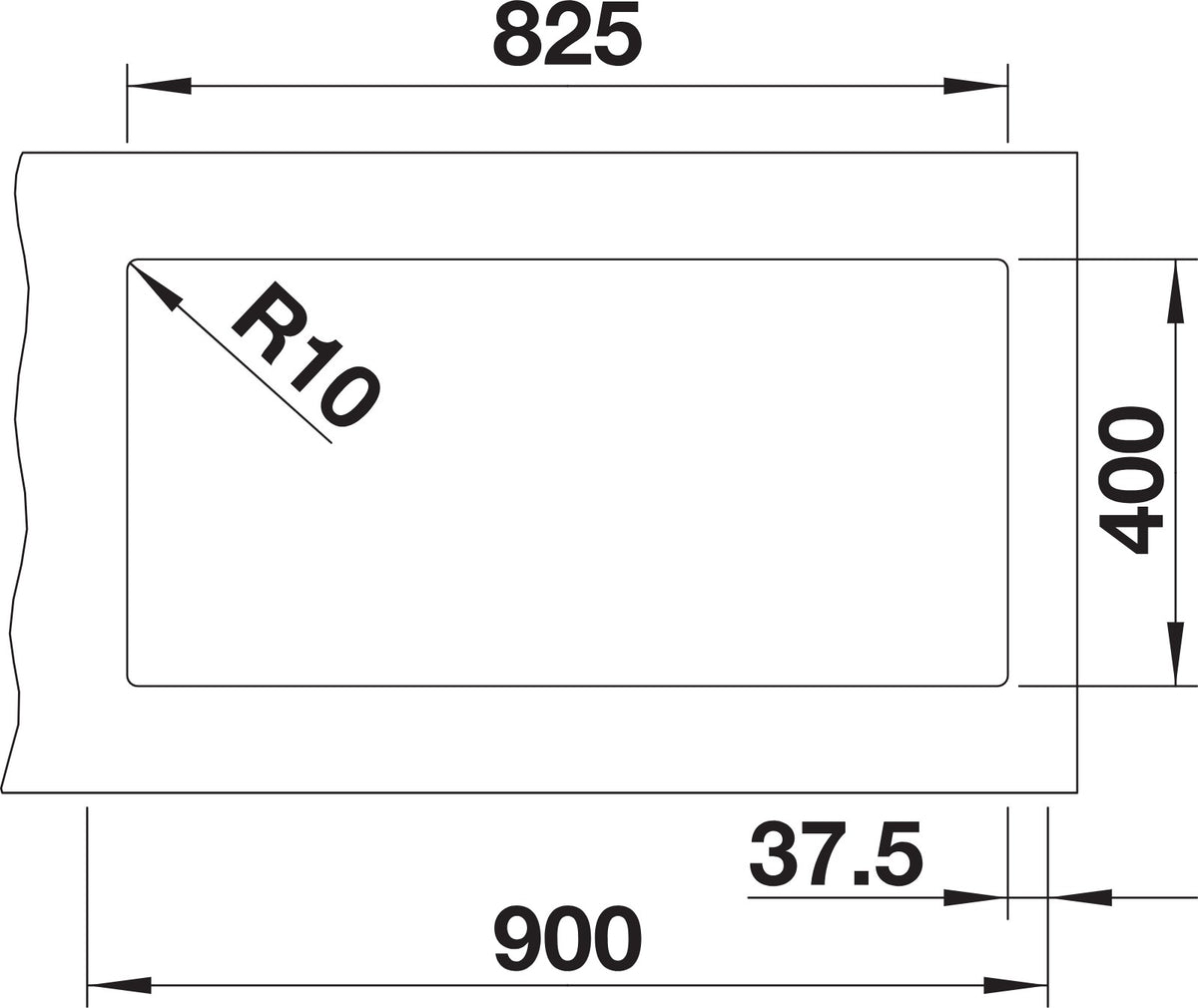 Blanco Subline 480/320-U Silgranit – découpe