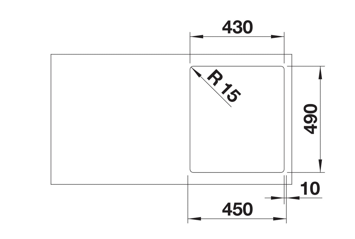 Blanco Supra 400-IF/A R12 Inox – découpe