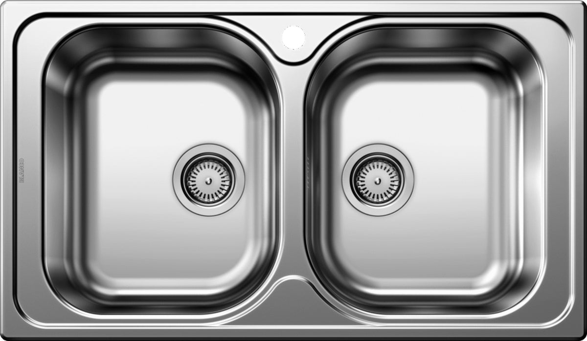 Évier Blanco Tipo 8, inox, 2 cuves
