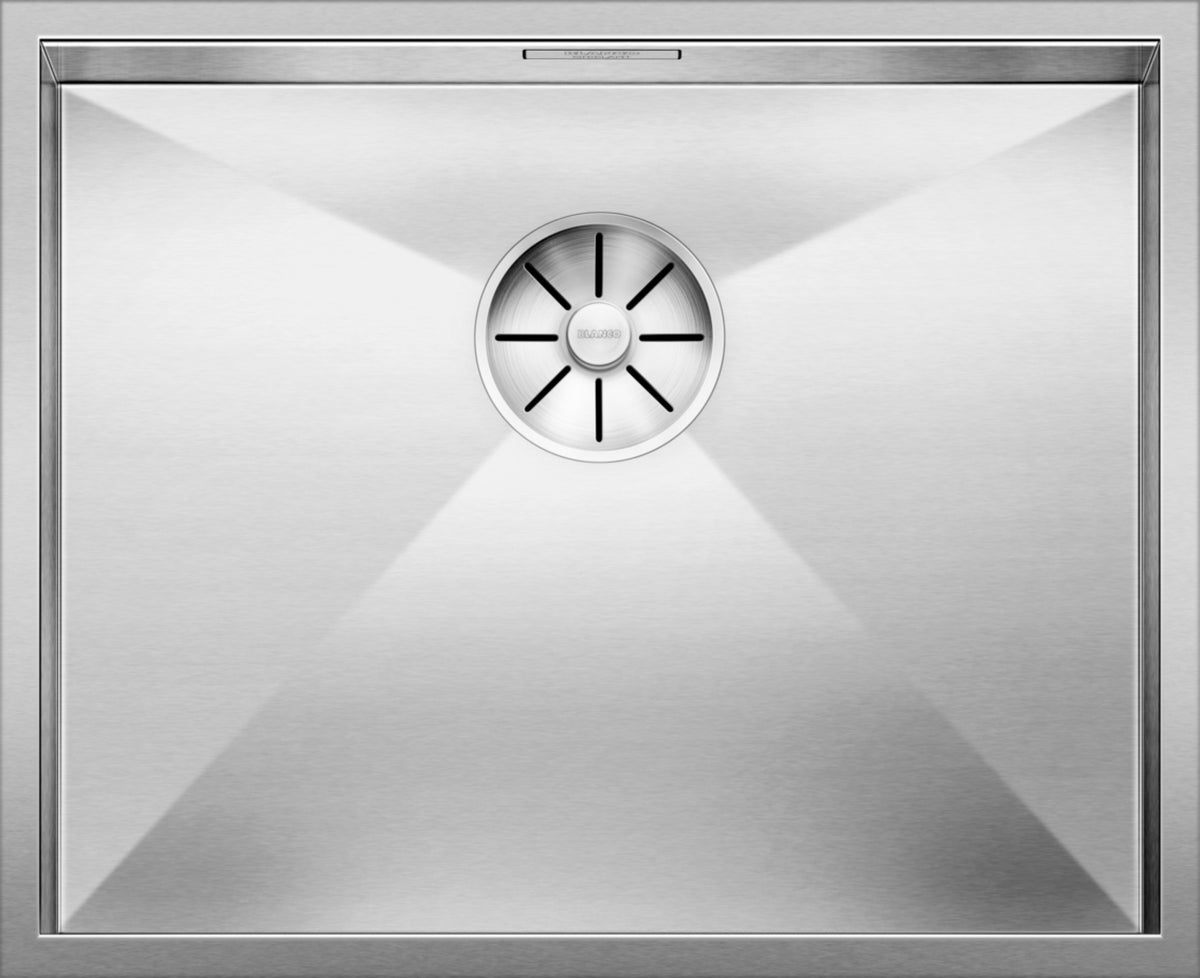 Cuve sous plan Blanco Zerox 500-U Inox InFino, inox satiné, angles droits