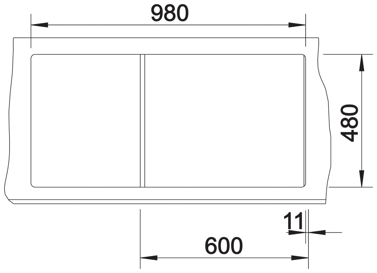 Blanco Zia 6S Silgranit – découpe