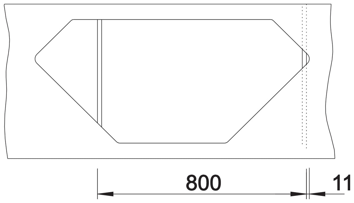 Blanco Zia 9E Silgranit – découpe