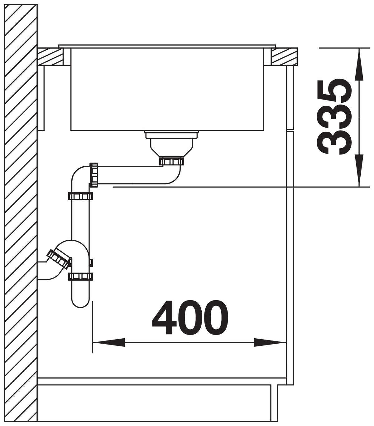Blanco Zia XL 6S Silgranit – coupe d'installation