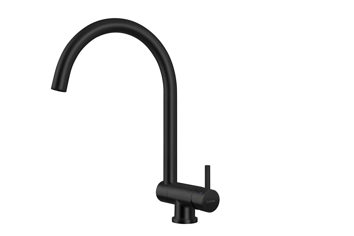 Mitigeur escamotable Luisina RC316063 finition PVD Noir Mat — solution fenêtre
