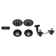 Set de bondes Blanco InFino noir mat pour cuve double, vidage manuel (réf. 207438)