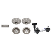 Set de bondes Blanco InFino satin Platinum pour cuve double, vidage manuel (réf. 207441)