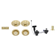 Set de bondes Blanco InFino satin Gold pour cuve double, vidage automatique (réf. 207443)