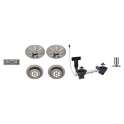 Set de bondes Blanco InFino satin Platinum pour cuve double, vidage automatique (réf. 207445)