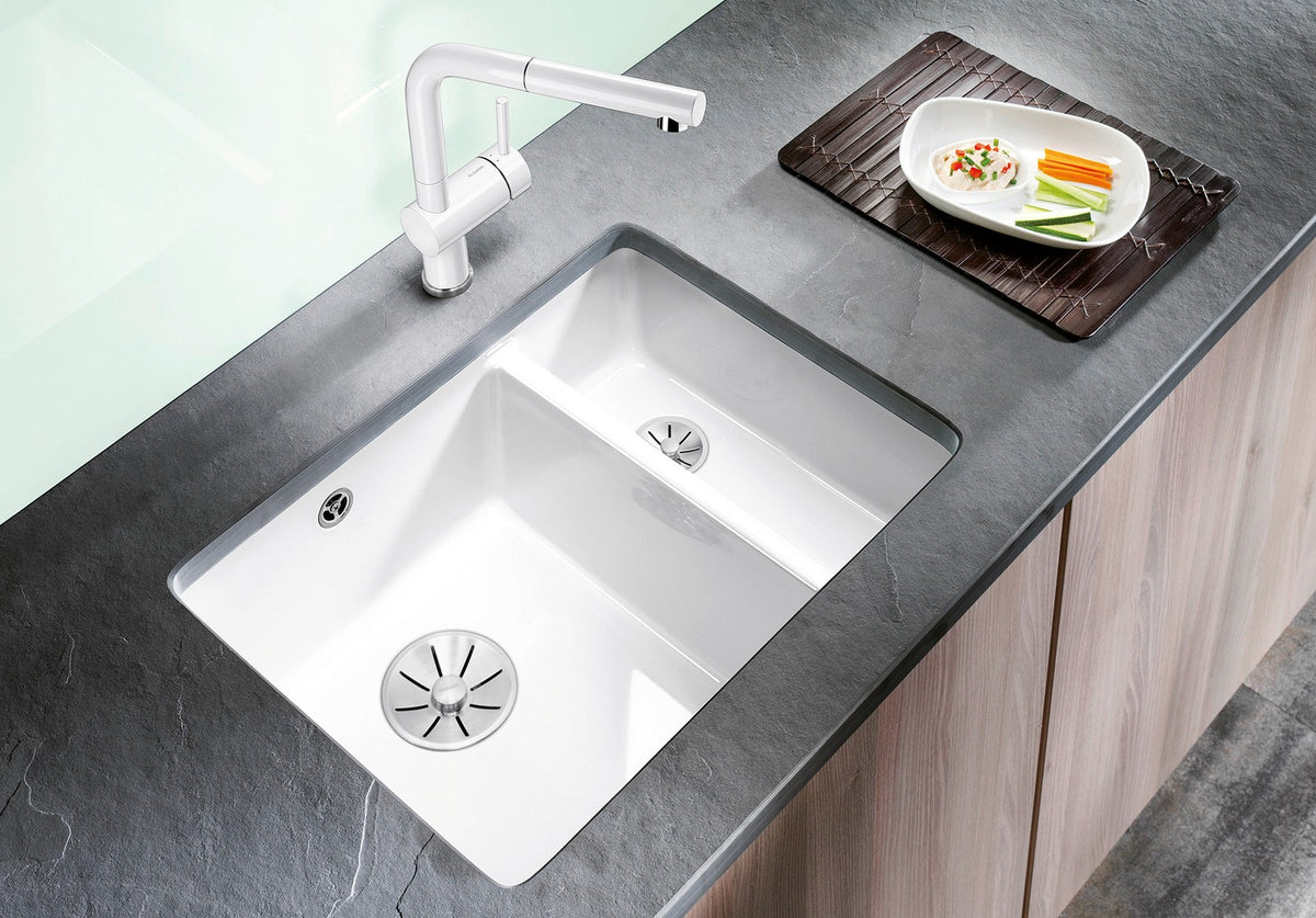 Blanco Subline 350/150-U Céramique – mise en situation, vue de la grande cuve