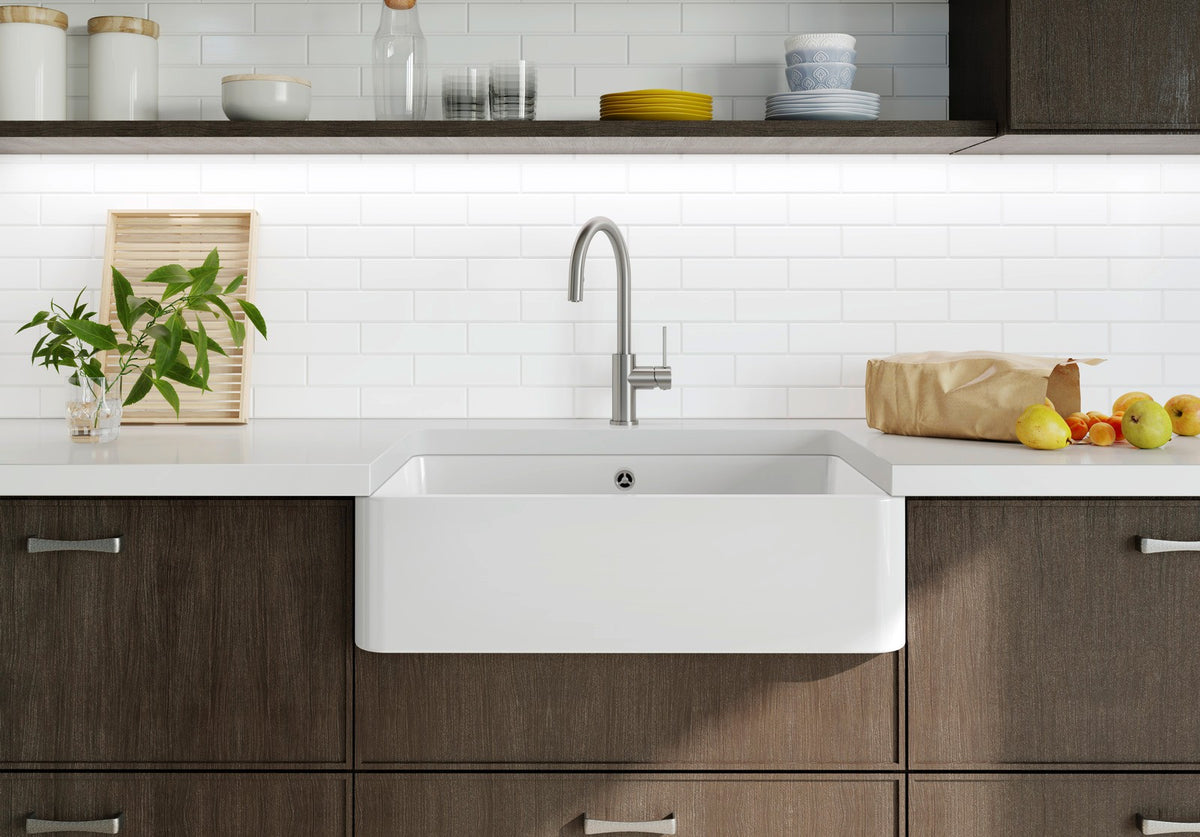 Blanco Villae Simple Céramique Blanc Cristal – mise en situation, timbre d'office farmhouse