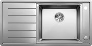 Évier Blanco Andano XL 6S-IF en inox satiné, égouttoir à gauche
